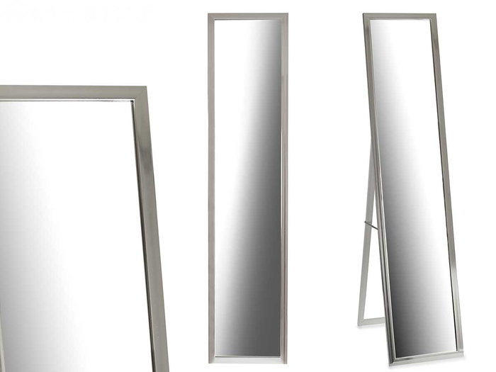 Giftdecor Miroir au sol argenté 33 x 130 cm Giftdecor Miroir au sol argenté 33 x 130 cm