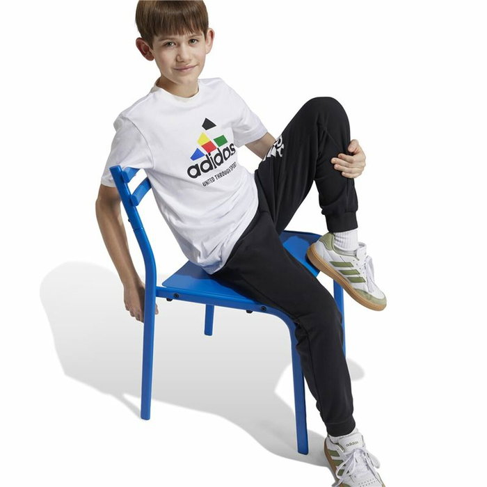 T shirt à manches courtes Enfant Adidas Nations Blanc