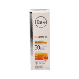 BE+ Crème Faciale SPF 50+ pour Peaux Sèches