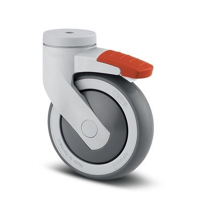 Tente Roue Pivotante Levina Ø100 Jante Caoutchouc Avec Frein Tente Roue Pivotante Levina Ø100 Jante Caoutchouc Avec Frein