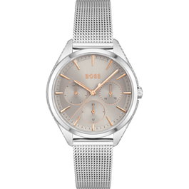 Hugo Boss 1502638 - Montre analogique femme en acier inoxydable gris
