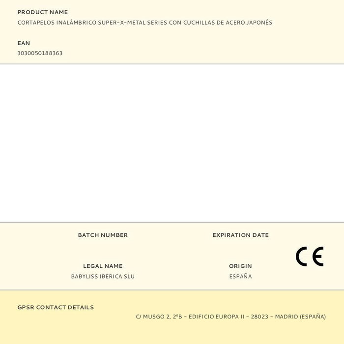 Babyliss E992E Super-X Metal Edition Gold & Navy Babyliss E992E Super-X Metal Edition Gold & Navy