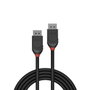 Lindy Câble DisplayPort 1.2 Black Line 1.5 m, Connectique PC Triple Blindage 30AWG, Prise en Charge 4K 60Hz HDR, Audio 32 Canaux et Dolby True HD