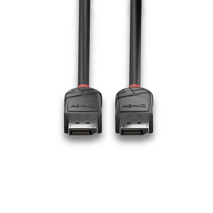 Lindy Câble DisplayPort 1.2 Black Line 1.5 m, Connectique PC Triple Blindage 30AWG, Prise en Charge 4K 60Hz HDR, Audio 32 Canaux et Dolby True HD