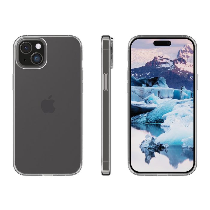 dbramante1928 Housse transparente Greenland Clear pour iPhone 15 Plus - Protection anti-choc, design fin, 100% recyclé, compatible recharge sans fil