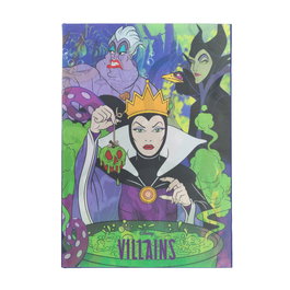 ERIK - Cahier A5 à couverture lenticulaire 3D Disney Villanas - 96 pages à pointillés, avec marque-page et poche intérieure