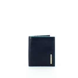 Piquadro Blue Square Porte-cartes en cuir PP1518B2, authentique, bleu, unisexe - Accessoire de mode en cuir italien