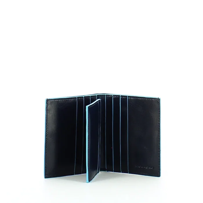 Piquadro Blue Square Porte-cartes en cuir PP1518B2 Bleu Authentique