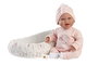 Llorens Poupon Mimi Sonrisas Cunita Future Artist 42 cm, corps en tissu avec son, jouet d'éveil en espagnol