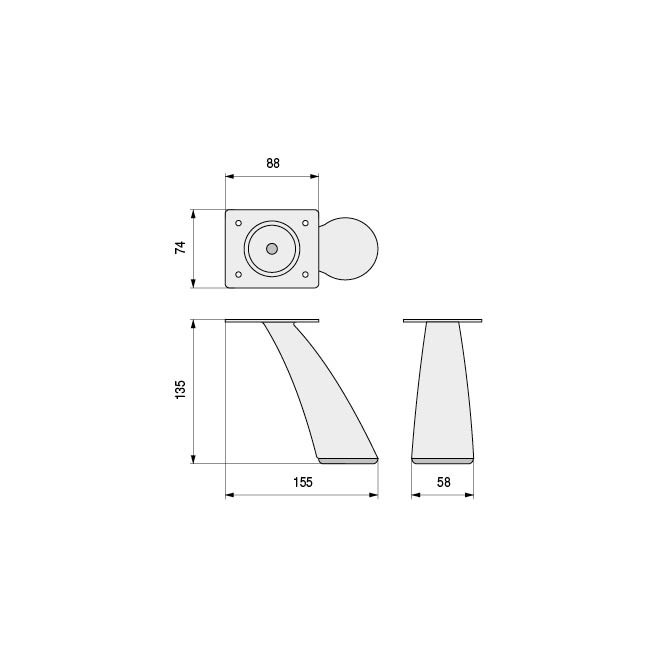 Q&Q Robinet Antea H135 Nickel Satiné