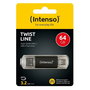 Clé USB INTENSO Twist Line 256 GB Anthracite (2 Unités)