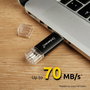 Clé USB INTENSO Twist Line 256 GB Anthracite (2 Unités)