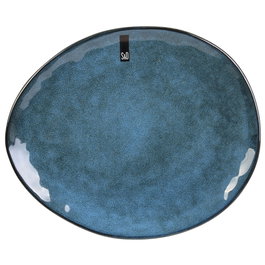 Home Deco Factory Plat en Grès Bleu NATURAL 28x23 cm