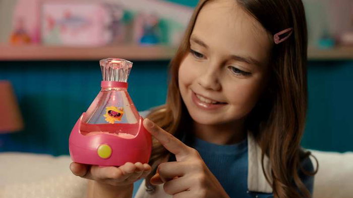 Bizak Fizzy Pets - Animal aquatique, bouteille magique qui révèle une adorable mascotte en ajoutant de l'eau, avec sons et lumières, pour enfants dès 5 ans