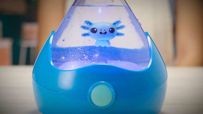 Bizak Fizzy Pets - Animal aquatique, bouteille magique qui révèle une adorable mascotte en ajoutant de l'eau, avec sons et lumières, pour enfants dès 5 ans
