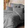 BigBuy Home Parure de couette Gris 220 x 240 cm en coton renforcé
