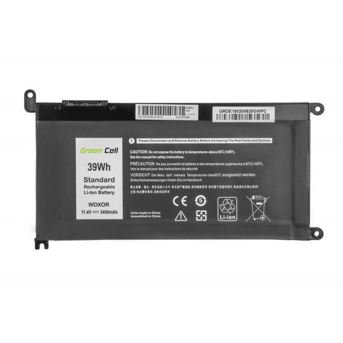 Green Cell DE150 Batterie portable Li-Pol 3400mAh 39Wh pour Dell Inspiron 13 5368 5378 5379 14 5482 15 5565 5567 5568 5570 5578 5579 7560 7570 Green Cell DE150 Batterie portable Li-Pol 3400mAh 39Wh pour Dell Inspiron 13 5368 5378 5379 14 5482 15 5565 5567 5568 5570 5578 5579 7560 7570