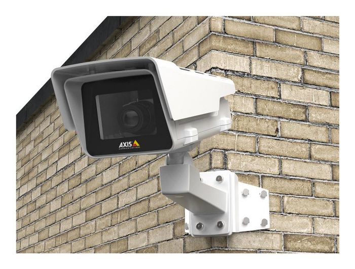 Axis T94R01B Support d'angle en aluminium laqué pour fixation murale de caméras de surveillance intérieur/extérieur