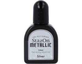 Tsukineko STAZON METALLIC Argent 15ml