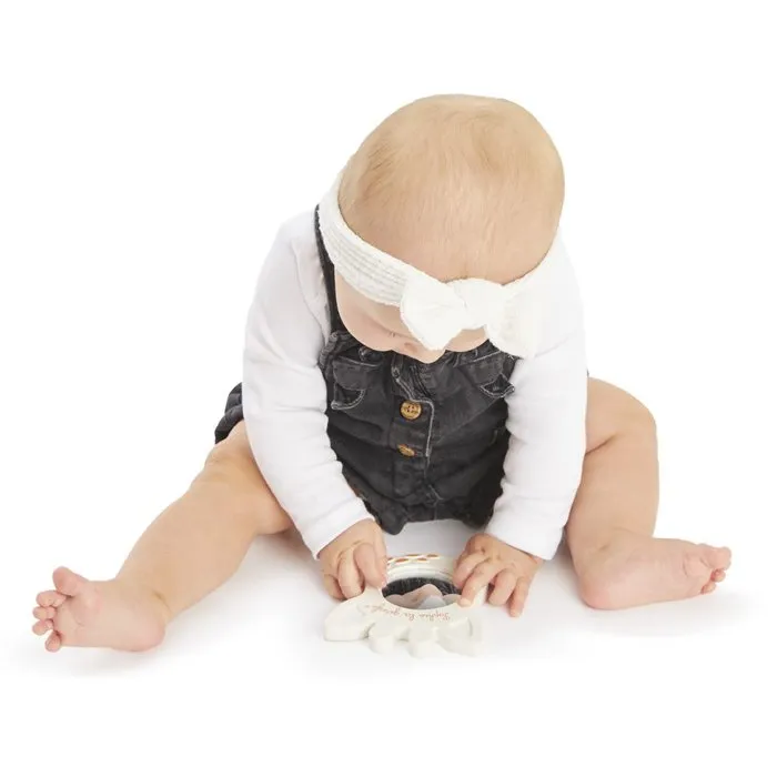 Sophie La Girafe - Miroir magique d'éveil avec 4 lentilles interchangeables (contraste, miroir, couleurs) en caoutchouc naturel