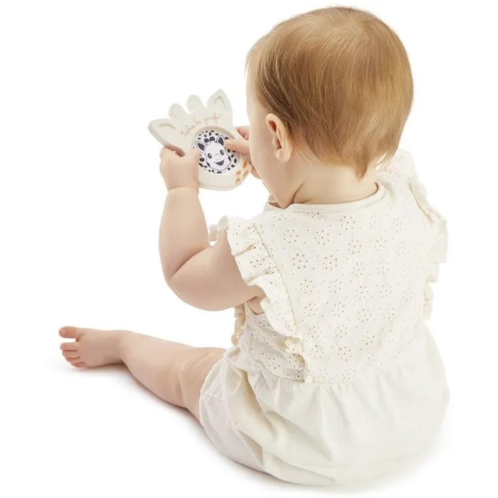 Sophie La Girafe - Miroir magique d'éveil avec 4 lentilles interchangeables (contraste, miroir, couleurs) en caoutchouc naturel