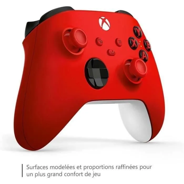 Microsoft Manette sans fil Xbox - Rouge - Avec surfaces texturées, bouton de partage et connexion multi-appareils Microsoft Manette sans fil Xbox - Rouge - Avec surfaces texturées, bouton de partage et connexion multi-appareils