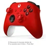 Microsoft Manette sans fil Xbox - Rouge - Avec surfaces texturées, bouton de partage et connexion multi-appareils