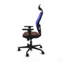 Piqueras y Crespo Chaise de Bureau 3D036N1 Bleu Brun foncé