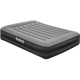 Bestway Lit Gonflable 2 Places Tritech 2P avec Pompe Intégrée - 203 x 152 x 46 cm - Capacité 300 kg - Intérieur - Confort Floqué et Oreiller Intégré