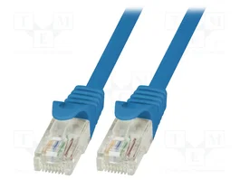 LOGILINK Cordon de raccordement Cat 6 U/UTP RJ45, 1,5 m, bleu