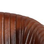 BigBuy Home Chaise de Salle à Manger Marron Doré Cuir Fer