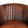 BigBuy Home Chaise de Salle à Manger Marron Doré Cuir Fer