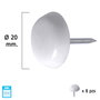 MAURER Patin grand format blanc Ø20 (blister 8 unités)