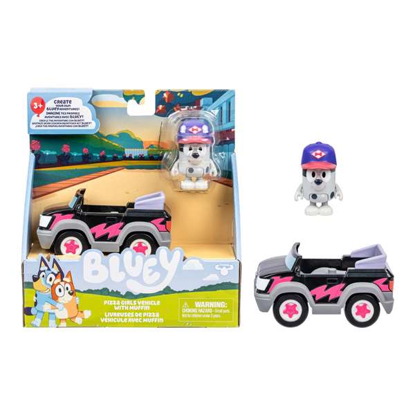Moose Véhicule Basics Bluey avec Figurines Articulées - Modèles Surtis - Langues : Espagnol, Portugais - Age 3 Ans et Plus