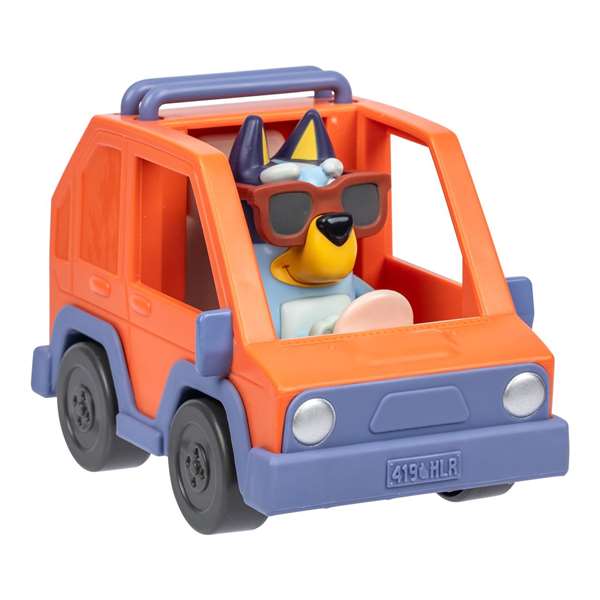 Moose Véhicule Basics Bluey avec Figurines Articulées - Modèles Surtis - Langues : Espagnol, Portugais - Age 3 Ans et Plus