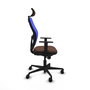 Piqueras y Crespo Chaise de Bureau Jorquera avec Appui-tête Bleu et Brun foncé