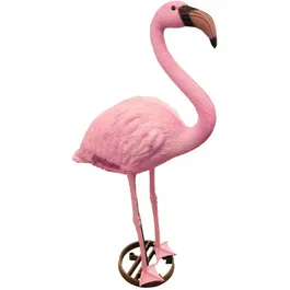 Ubbink Flamant rose en résine pour jardin - Décoration d'extérieur - Hauteur 90 cm