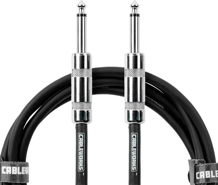 Cableworks Câble d'instrument Jack/Jack 1,5m - Mono, Noir, PVC