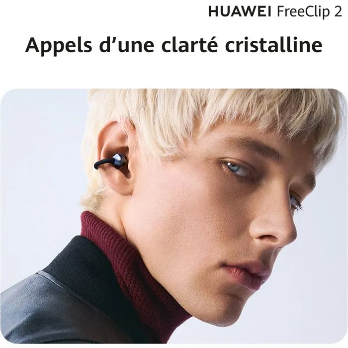 Écouteurs Bluetooth à clipser Huawei FreeClip 2 Bleu