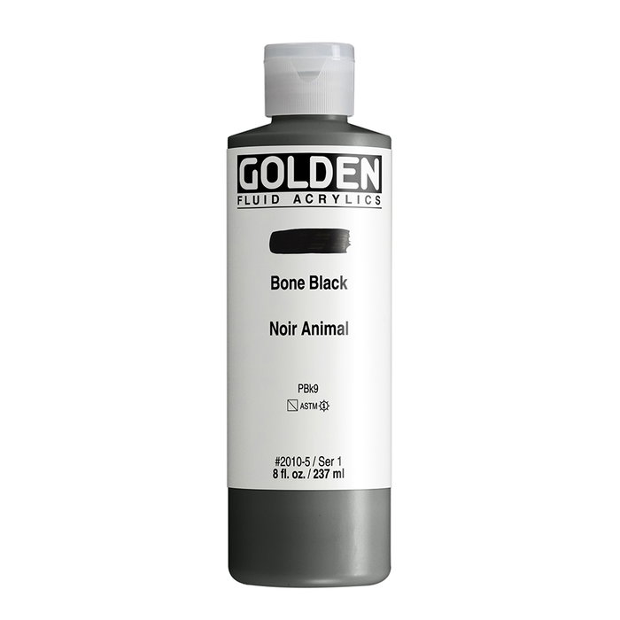 Golden Peinture Acrylique Fluide Noir d'Os 237 ml Golden Peinture Acrylique Fluide Noir d'Os 237 ml