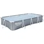 Bestway Steel Pro - Piscine hors sol tubulaire rectangulaire, 366 x 201 x 66 cm, 17203 litres, décor graphique, filtre à cartouche, acier