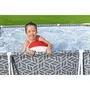 Bestway Steel Pro - Piscine hors sol tubulaire rectangulaire, 366 x 201 x 66 cm, 17203 litres, décor graphique, filtre à cartouche, acier