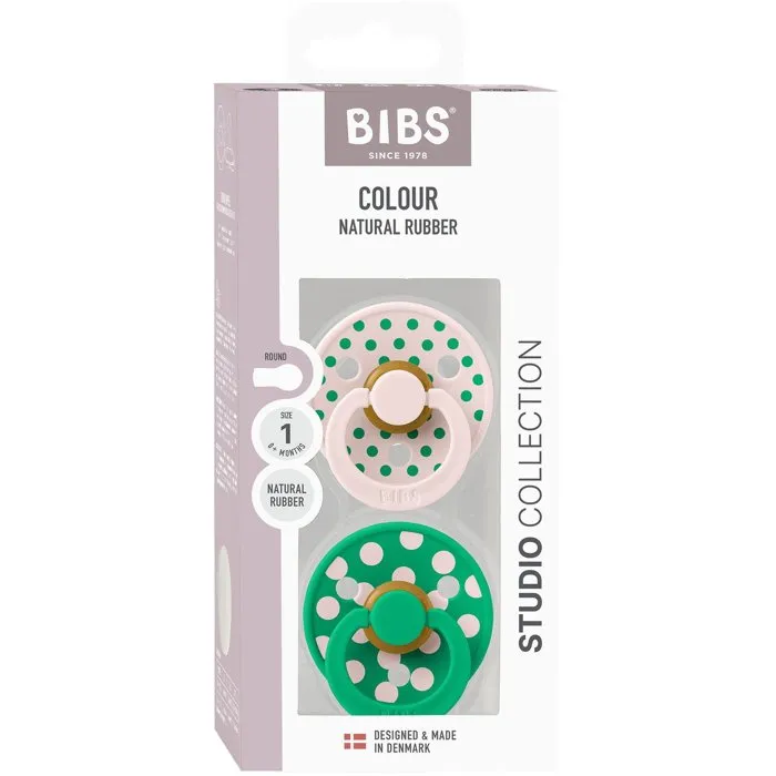 Bibs Sucette bébé BIBS Studio Colour Ronde T1 Petal Cactus - Pack de 2 Bibs Sucette bébé BIBS Studio Colour Ronde T1 Petal Cactus - Pack de 2