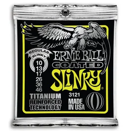 Ernie Ball Jeu de cordes électrique Coated Titanium Regular 10-46