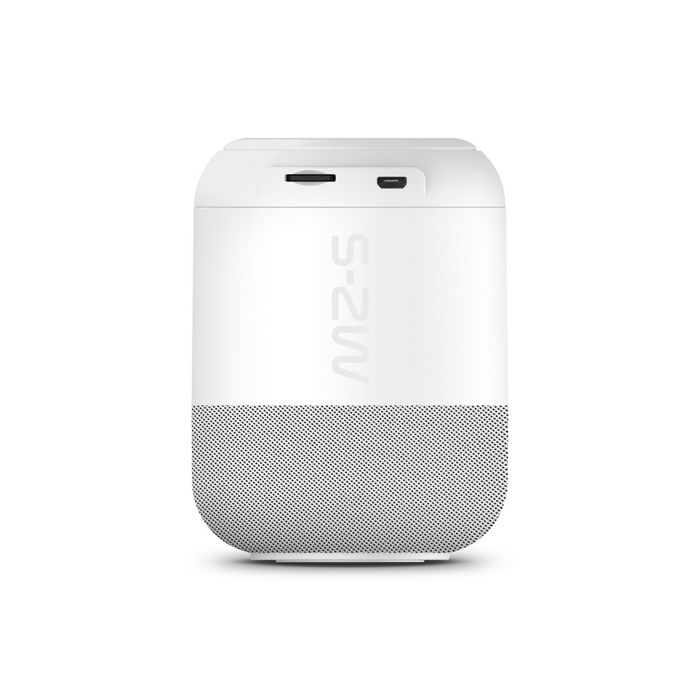 Veho MZ-S Enceinte Bluetooth Portable Sans Fil Puissante 5W - Autonomie 12h - Mode Jumelage - Blanc/Gris