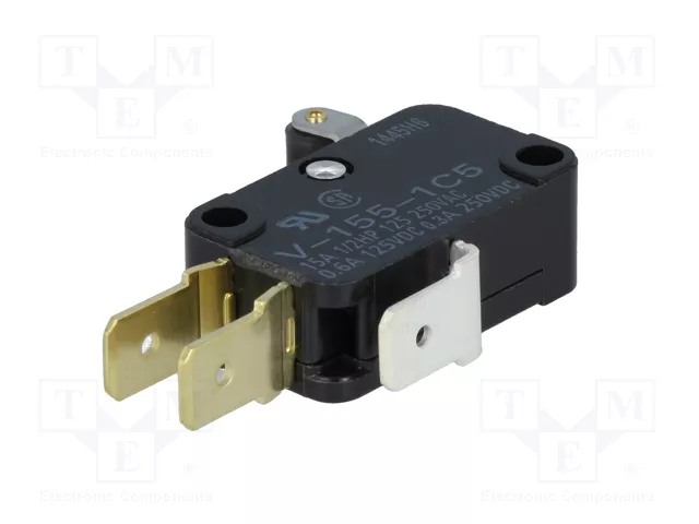 Aratas (Formerly Omron Components) Microcommutateur SNAP ACTION SPDT avec levier à rouleau Aratas (Formerly Omron Components) Microcommutateur SNAP ACTION SPDT avec levier à rouleau