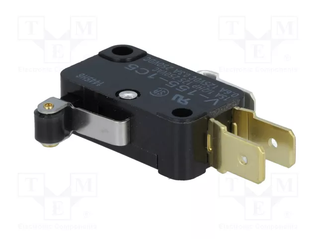 Aratas (Formerly Omron Components) Microcommutateur SNAP ACTION SPDT avec levier à rouleau Aratas (Formerly Omron Components) Microcommutateur SNAP ACTION SPDT avec levier à rouleau