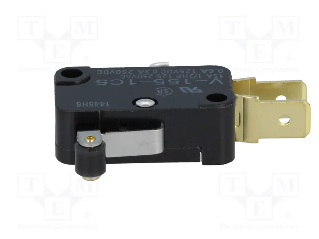 Aratas (Formerly Omron Components) Microcommutateur SNAP ACTION SPDT avec levier à rouleau Aratas (Formerly Omron Components) Microcommutateur SNAP ACTION SPDT avec levier à rouleau