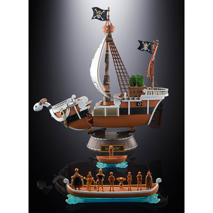 Tamashii Nations Replica Going Merry 25th Memorial Chogokin One Piece 28cm - Statuette avec son 'We Are', 2 bateaux et 14 figurines