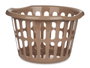 Kipit Cesto Rond 40 cm Diamètre Calé Taupe Plastique Polipropylène 27 L (Set de 18)